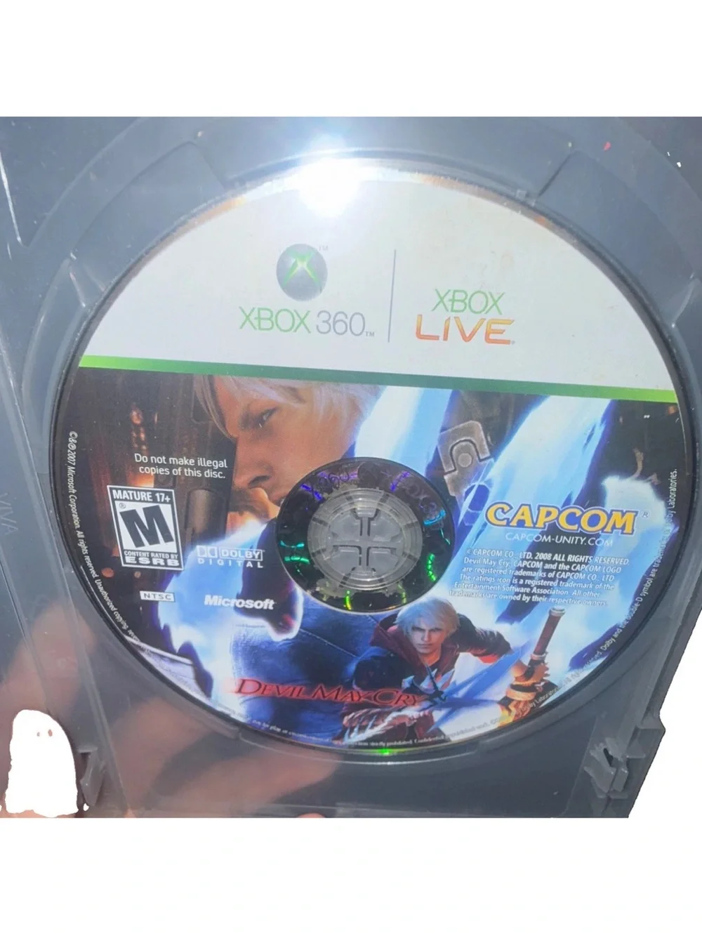 Devil May Cry Xbox 360 Game Disc by Capcom - White/Blue Artwork
